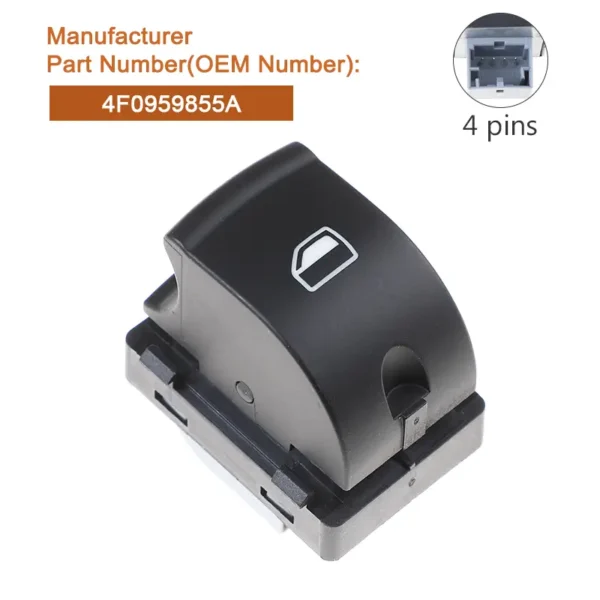 audi-a3-a6-s6-q7-power-master-window-switch-replacement-4f0959855a Power Window Switch for Audi A3 A6 S6 Q7 Replacement 4F0959855A